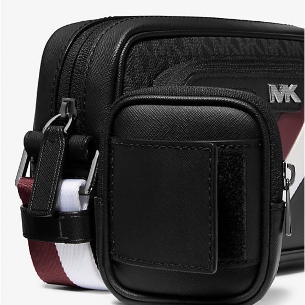 MICHAEL KORS Rivington Striped Logo Camera Bag NWT - Picture 3 of 4